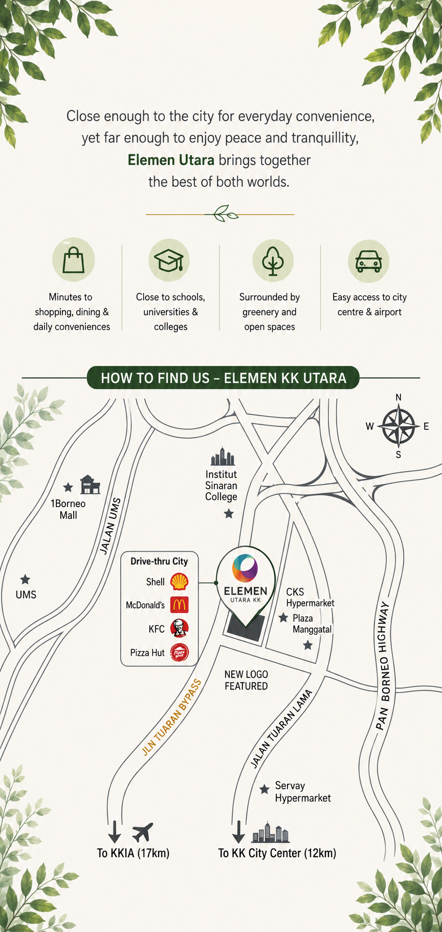 Elemen Utara location map